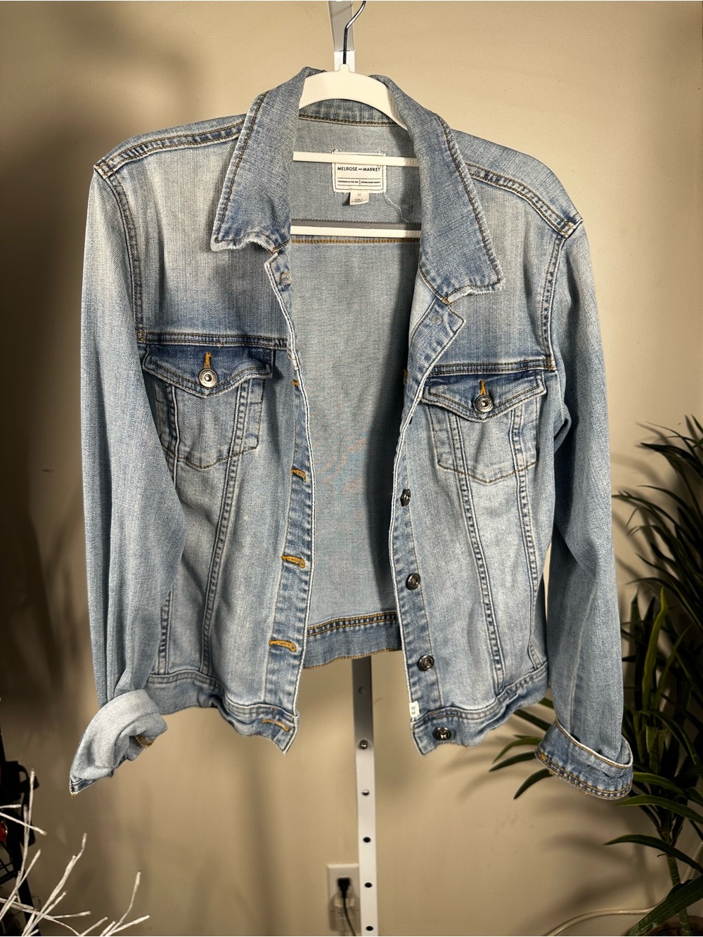 N136. Melrose and Market Light Blue Denim Jacket - Women's